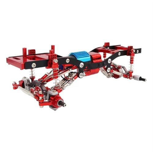 MGHGFYTAS RC Auto Zubehör Kompatibel Mit WPL Für C14 C24 C24-1 1/16 RC Auto Upgrade Ersatzteile Radstand Metallrahmen Für Chassis-Kit Mit Achsgetriebe-Stoßdämpfer Zusammenbauen(Black) von MGHGFYTAS