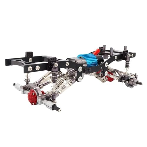 MGHGFYTAS RC Auto Zubehör Kompatibel Mit WPL Für C14 C24 C24-1 1/16 RC Auto Upgrade Ersatzteile Radstand Metallrahmen Für Chassis-Kit Mit Achsgetriebe-Stoßdämpfer Zusammenbauen(Silver) von MGHGFYTAS