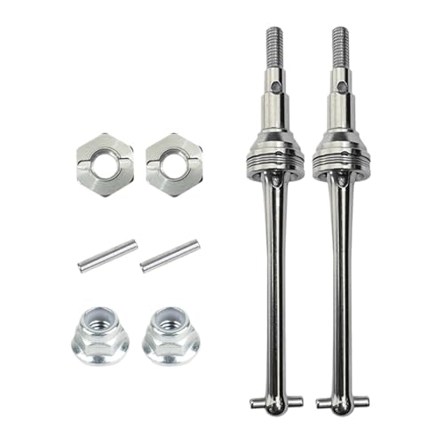 MGHGFYTAS RC Autoteile Für MJX Für Hyper Für Go H16 16207 16208 16209 16210 1/16 RC Upgrade Teile Metall Front Drive Welle CVD Und 12mm Rad Hex Modifizierte Teile von MGHGFYTAS