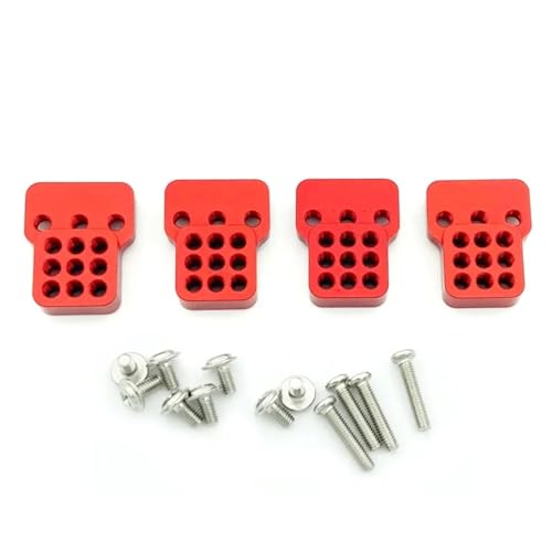 MGHGFYTAS RC Autoteile Für MN D90 D91 MN99S Metall Einstellbare Stoßdämpfer Halterung Extender Sitz 1/12 RC Auto Upgrades Teile Ersatz Zubehör(Red) von MGHGFYTAS