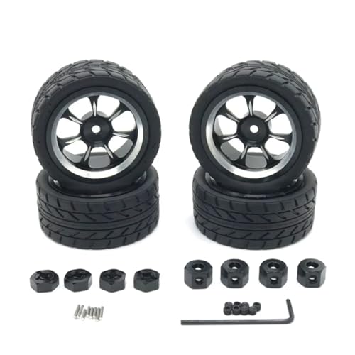 MGHGFYTAS RC Autoteile Für MN Für Modell 1/12 D90 D91 D96 MN98 MN99S Metall Hub Reifen RC Auto Upgrades Teile Modifikation Zubehör(Black) von MGHGFYTAS