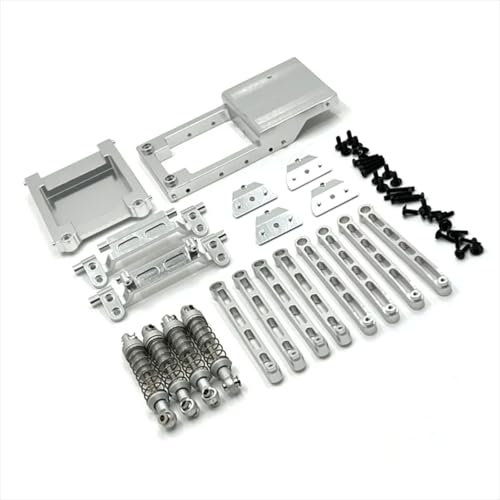 MGHGFYTAS RC Autoteile Für MN MN168 Für MN78 Modell 1/12 Fernbedienung Fahrzeug RC Auto Teile Metall Upgrade Schwachstelle Kit Modifikation Zubehör(Silver) von MGHGFYTAS