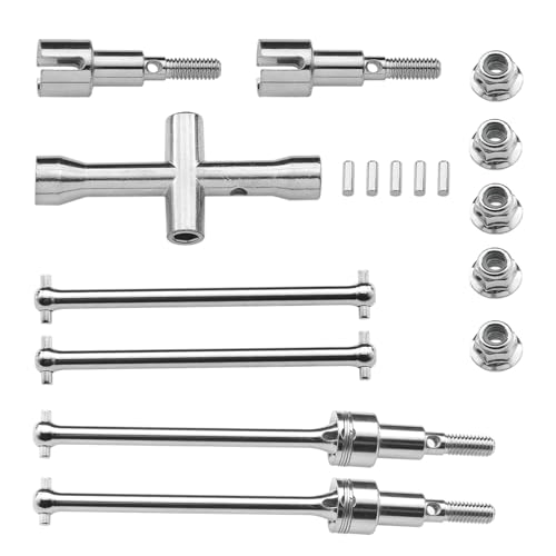 MGHGFYTAS RC Autoteile Für SCY 1/16 16101 16102 16103 Für Pro RC Upgrade Teile Bürstenlosen Metall Vorne Und Hinten Antriebswelle CVD Dogbone Kits Set von MGHGFYTAS