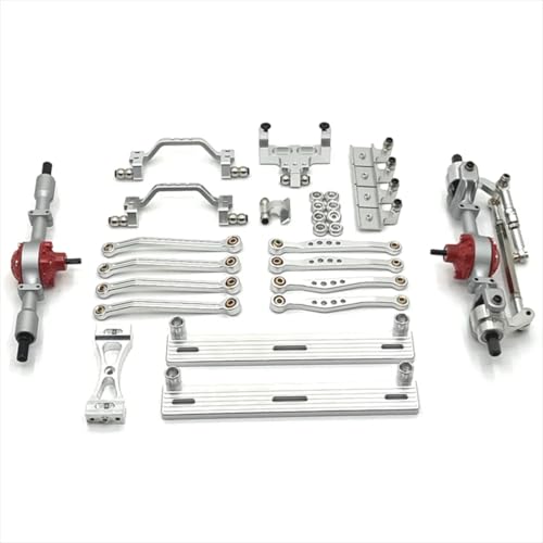 MGHGFYTAS RC Autoteile Für WPL 1/16 C64 RC Teile Metall Upgrade Vorder- Und Hinterachse Fuß Pedal Stange Suspension Rahmen Ruder Basis Set Modifizierte Teile(White) von MGHGFYTAS