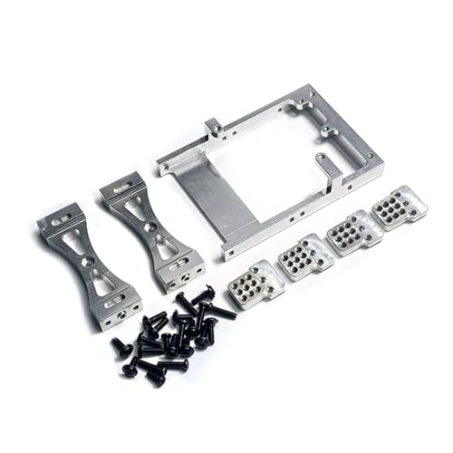 MGHGFYTAS RC Autoteile Für WPL C14 C24 C24-1 B14 B24 1/16 RC Auto Upgrade Teile Metall Servo Halterung Strahl Querträger Shock Mount Geändert Teile(Silver) von MGHGFYTAS