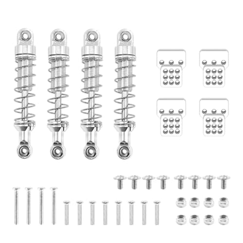 MGHGFYTAS RC Autoteile Für WPL C14 C24 C24-1 Für MN D90 MN99S MN45 Metall Stoßdämpfer Dämpfer Erweiterte Montieren Sitz RC Auto Teile Modifizierte Teile(Silver) von MGHGFYTAS