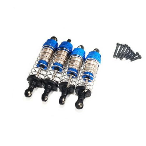 MGHGFYTAS RC Autoteile Für Wltoys 144001 124017 124019 4 Stücke RC Upgrade Teile Vorne Und Hinten Stoßdämpfer 500CTS Stille Öl Zubehör Teile(Blue) von MGHGFYTAS