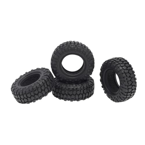 MGHGFYTAS RC Reifen Kompatibel Mit Axial Für SCX24 90081 AXI00002 Upgrade-Teile 4 Stück 48 Mm 1,0 Weichgummi-Radreifen Reifen Für 1/24 RC Crawler Car RC-Reifen(48 * 18) von MGHGFYTAS