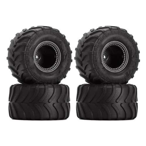 MGHGFYTAS RC Reifen Kompatibel Mit Axial Für SCX24 FMS FCX24 AX24 (MT1012) Monster Truck Felgenreifen Set 4PCS 70 * 38mm Für 1/24 RC Crawler Auto(Color1) von MGHGFYTAS