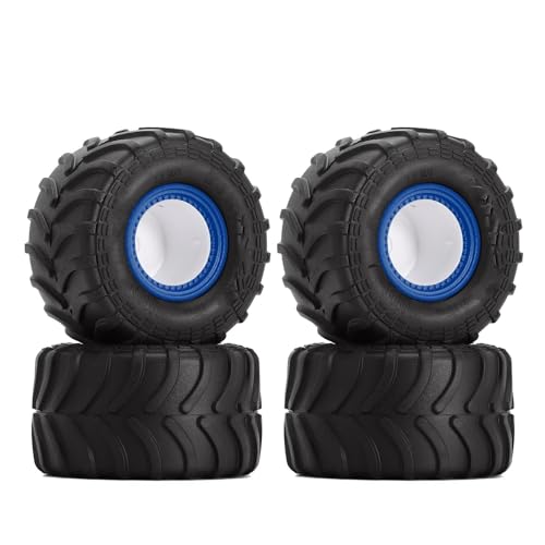 MGHGFYTAS RC Reifen Kompatibel Mit Axial Für SCX24 FMS FCX24 AX24 (MT1012) Monster Truck Felgenreifen Set 4PCS 70 * 38mm Für 1/24 RC Crawler Auto(Color2) von MGHGFYTAS