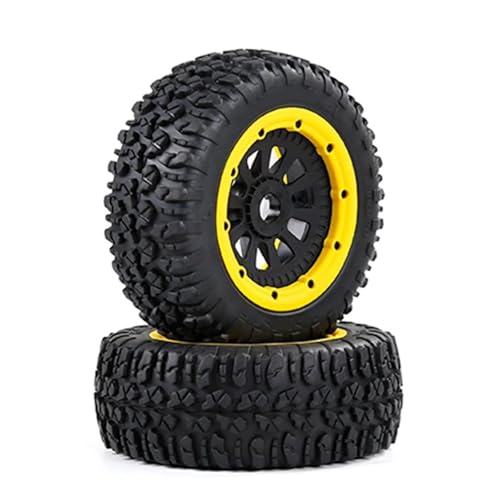 MGHGFYTAS RC Reifen Kompatibel Mit Hpi Für Km Für Baja 5S Für SLT V5 Für LOSI Für 5IVE T 1/5 Rc Autoteile – 180 X 70 Mm, 2 Stück Wasteland-Reifen Und Radnaben-Set von MGHGFYTAS