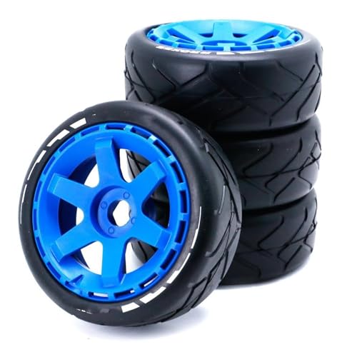 MGHGFYTAS RC Reifen Kompatibel Mit ZD 103 Mm 1/8 1/10 Short Course Truck Tire Reifen Mit 17 Mm Radsechskant Für Modell Flat Running Wear-Resistant Grip Tire(Color C) von MGHGFYTAS