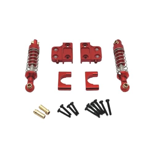 MGHGFYTAS RC Teile Für MN Für Model Für MN82 Für LC79 1/12 RC Auto Teile Zubehör Metall Verbesserte Hinterachse Befestigung Und Hinten Stoßdämpfer(Red) von MGHGFYTAS