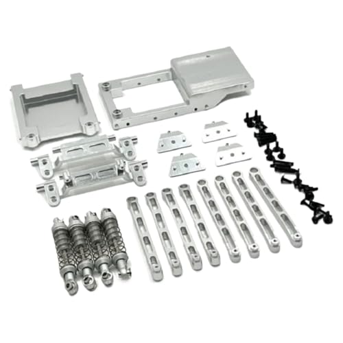 MGHGFYTAS RC Teile Für MN78 Für MN168 1/12 RC Auto Upgrades Teile Zubehör Metall Stoßdämpfer Link Stange Servo Halterung Strahl Schock Turm Teile(Silver) von MGHGFYTAS