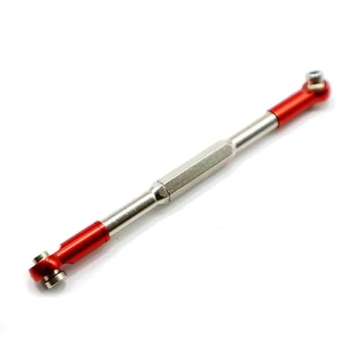 Pull Rod Link Linkage Kompatibel Mit MN D90 Für MN-99 Für MN-91 FJ-45 1/12 RC-Autoteil, Lenkstange Aus Aluminiumlegierung, 1 Stück, Stärkere Lenkstange(Red) von MGHGFYTAS