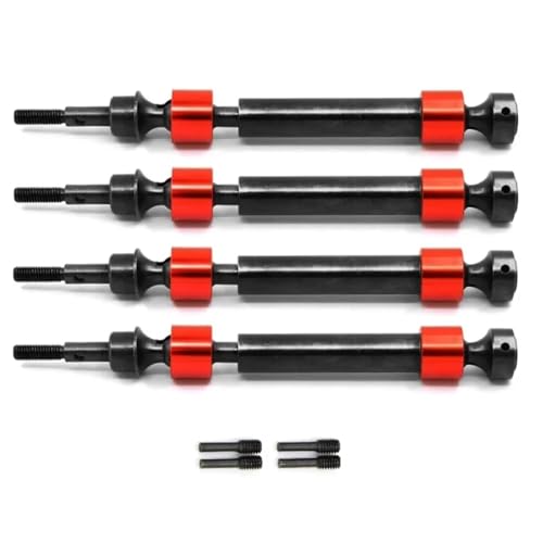 RC Auto Upgrade Teile Für Traxxas 1/10 ET Für Maxx RC Auto Gehärteter Stahl Keil CVD Antriebswelle 5451X RC Auto Upgrade Teile Modifiziertes Zubehör(Red,4pcs) von MGHGFYTAS