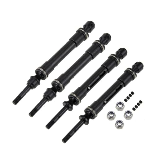 RC Auto Upgrade Teile Für Traxxas Für Slash 4X4 Für Slash Für Rustler Für VXL Für Stampede 4X4 Für VXL 1/10 RC Teile CVD Vorne Hinten Antriebswelle Montage Heavy Duty(Black,4pcs) von MGHGFYTAS