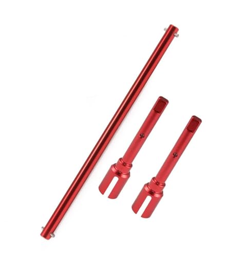 RC Auto Zubehör Für Tamiya Für TT02 TT02B 1/10 Metall Upgrade Teile Zentrale Antriebswelle Und Propeller Joint Set RC Spielzeug Auto Teile Zubehör(Red,Set) von MGHGFYTAS