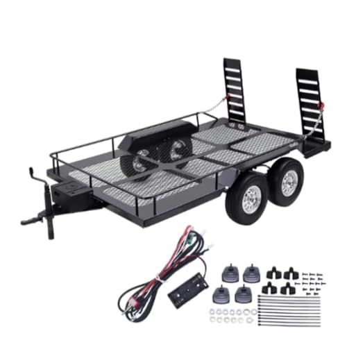 RC Auto Zubehör Kompatibel Mit Traxxas Für TRX-4 Für AXIAL Für SCX10 90046 1/10 Rc Crawler Für Rock Truck DIY-Teile Für Racing Heavy Duty Metallanhänger von MGHGFYTAS