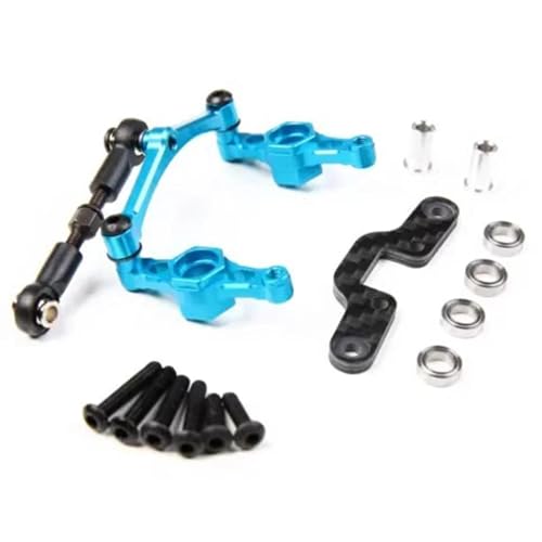 RC Autoteile Für Tamiya 1/10 TT-02 RC Upgrades Teile Ersatz Zubehör Aluminium Kurbel Lenkung Arm Mit Brücke Modifizierte Teile(Blue) von MGHGFYTAS