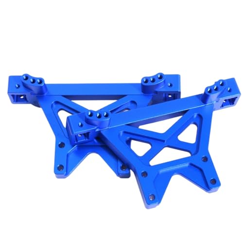 RC Teile Für Traxxas Für E-MAXX Für T-MAXX 1/10 RC Auto Upgrade Teile Zubehör Metall Vorne Und Hinten Shock Tower Zubehör 4917(Blue) von MGHGFYTAS