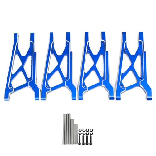 RC Teile Für Traxxas Für Fiesta Für ST Für Rally 1/10 RC Auto Upgrades Teile Zubehör Metall Vorderen Und Hinteren Suspension Arm Set Teile(Blue) von MGHGFYTAS