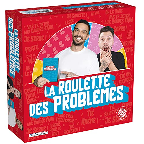 MGM GAMES - Das Problemroulette - Gesellschaftsspiel - 141312-3 bis 10 Spieler - Brettspiel - Probleme - 30 cm x 30 cm - 224 Karten - Ab 18 Jahren von MGM GAMES