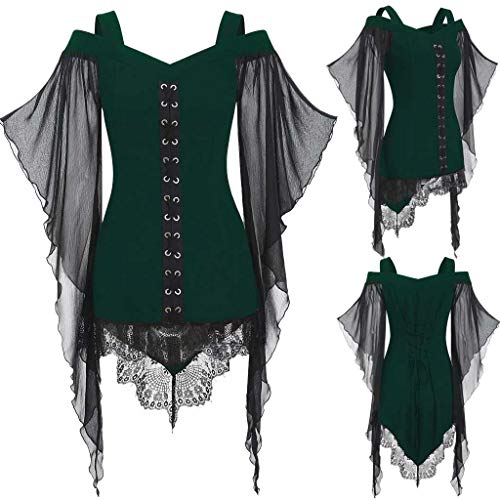 Halloween Kostüm Damen Gothic Kleid Lang Barock Mittelalter Kleid Elegant Große Größen Renaissance Kleid Renaissance Mittelalter Kostüm Viktorianisches Rokoko Gothic Kleider Weiß/schwarz Maskerade von MGSFGlk