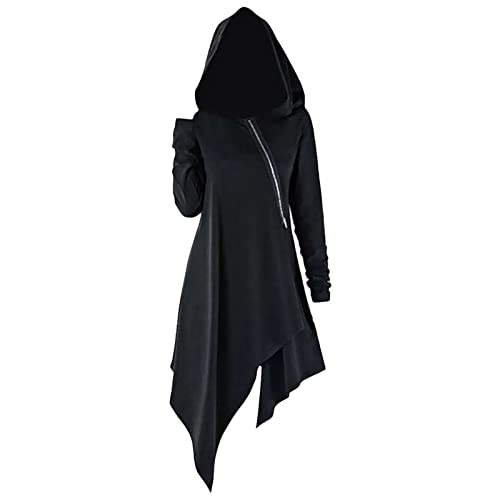 Halloween Kostüm Damen Mittelalter Kleid Traditionelles Große Größen Mittelalter Kostüm Bodenlang Barock Gothic Kleid Vintage Renaissance Kleid Lang Rokoko Gothic Kleider Weiß/schwarz Karneval von MGSFGlk