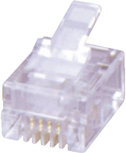 MH Connectors MHRJ126P6CR RJ12-Modularstecker 6510-0104-04 Stecker, gerade Pole: 6P6C Transparent von MH CONNECTORS