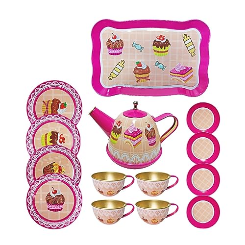 MHADBKH 14er Pack Teeparty Set Für Kleine Mädchen. Stellen Sie Sich Eine Vor Küchengeschirr Küchenspielzeug Geschenk Für Kleinkinder 3 Jahren von MHADBKH