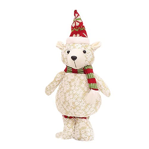 MHADBKH Bär Ornament Puppen Figur Weihnachten Home Dekorationen Handgemachte Plüschtier Party Mädchen Jungen von MHADBKH