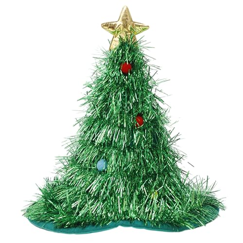 MHADBKH Erwachsene Lametta Weihnachtsbaum Weihnachtsmut Auftritte Grüne Farbe Weihnachten Weihnachtsmütze Für Teenager Neujahrsgeschenke von MHADBKH