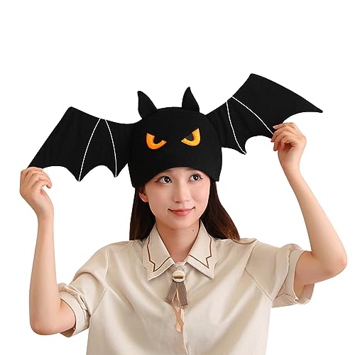 MHADBKH Halloween Party Kopfbedeckung Für Erwachsene Kinder Cosplay Plüsch Bat Kostüm Warmes Fledermaus Kopfbedeckungskinder Foto Requisiten von MHADBKH