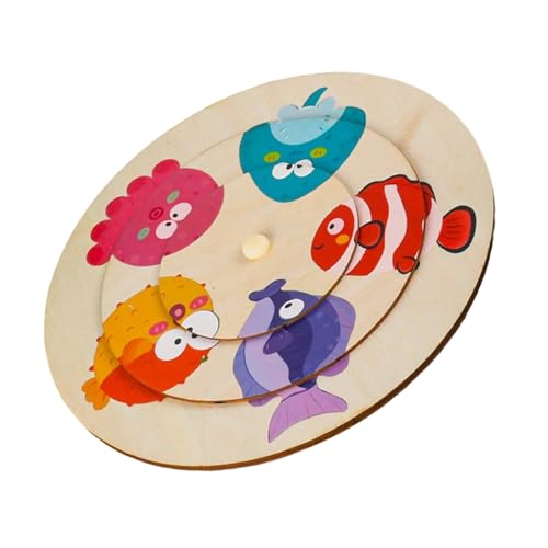 Pädagogisches Holzpuzzle, rotierendes Puzzlebretter, Spielzeug für Kinder, Formabstimmung und Farbsortierer, Spiel mit dickem Brett, Lernspielzeug für Kleinkinder Pädagogisches Holzpuzzle, rotierendes Puzzlebretter, Spielzeug für Kinder, Formabstimmung und Farbsortierer, Spiel mit dickem Brett, Lernspielzeug für Kleinkinder von MHADBKH