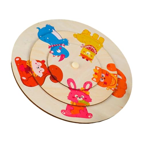 Pädagogisches Holzpuzzle, rotierendes Puzzlebretter, Spielzeug für Kinder, Formabstimmung und Farbsortierer, Spiel mit dickem Brett, Lernspielzeug für Kleinkinder Pädagogisches Holzpuzzle, rotierendes Puzzlebretter, Spielzeug für Kinder, Formabstimmung und Farbsortierer, Spiel mit dickem Brett, Lernspielzeug für Kleinkinder von MHADBKH