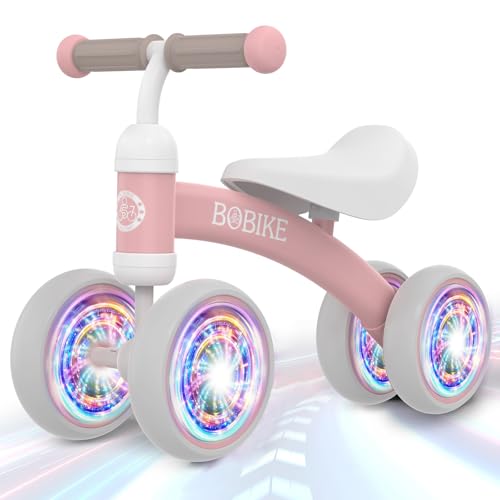 MHCYLION Kinder Laufrad ab 1 Jahr,Farbige Beleuchtung Balance Lauflernrad Spielzeug mit 4 Räder für 10-24 Monate Baby, Erst Rutschrad Fahrrad für Jungen Mädchen als Geschenke,Rosa MHCYLION Kinder Laufrad ab 1 Jahr,Farbige Beleuchtung Balance Lauflernrad Spielzeug mit 4 Räder für 10-24 Monate Baby, Erst Rutschrad Fahrrad für Jungen Mädchen als Geschenke,Rosa von MHCYLION