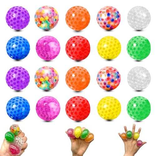 MHDUYEG 20 Stück Mini Stressball Antistressball Anti Stress Bälle Kinder Stressball Kinder Stressball Erwachsene Antistressball Kinder Wutball für Kinder, Kinder von MHDUYEG