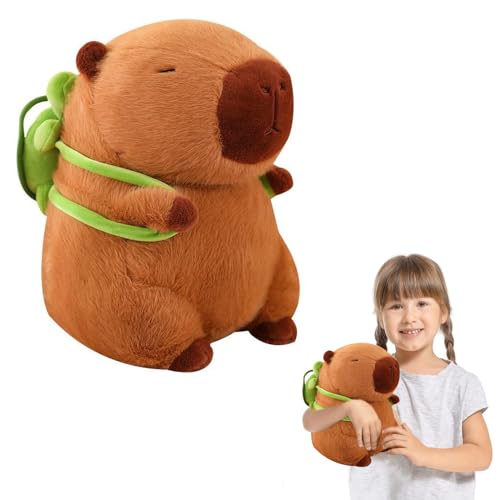 MHDUYEG Simulation Capybara Plüschtier, Niedliche Capybara Kuscheltier,23cm Capybara Plüschtier,Realistisches Weiches Capybara-Spielzeug,Simulation Braune Plüschpuppen Spielzeugfigur Dekor Kissen von MHDUYEG