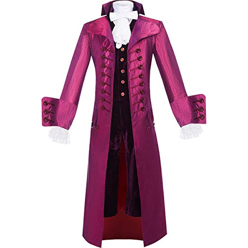 MIAOCOS Hamilton Thomas Jefferson Lafayette Colonial Cosplay Musical Costumes Royal Purple Uniform Alexander Women Outfit von MIAOCOS