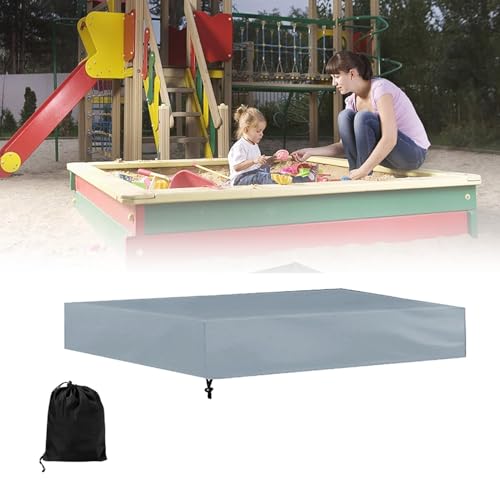 Sandkasten-Abdeckung, Gartenterrasse, Spielzeug, Sandkasten-Abdeckung, Möbel-Abdeckung, Wasserdicht, Staubdicht, Quadratische Pool-Abdeckung, Sandkasten-Abdeckung, Sandkasten-Abdeckung(Silver,200x200x von MIAOMI