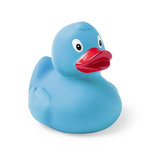 Badeente aus Gummi, lustige Farben, wasser- und schmutzabweisend, ideal für das Babybad, ab 6 Monaten (blau) von MIBANDERA