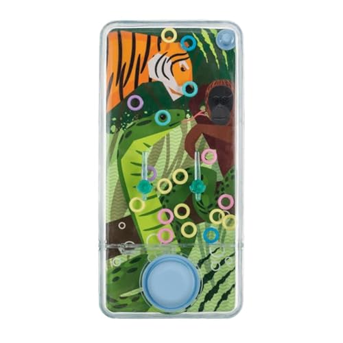 MIBANDERA Mini Wasserspiele Ringe Wasserspiele für Mädchen und Jungen Reise Geschicklichkeitsspiel Aquaplay Water Geme Aqua Play (Wildlife Tigre_Schlange) von MIBANDERA