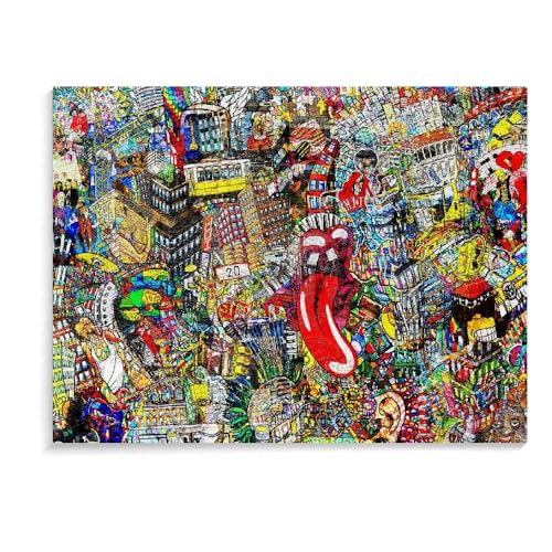 1500-Teiliges Puzzle Für Erwachsene, Graffiti, Lernspielzeug Für Die Familienerziehung, Holzpuzzlespiele, Schwierige Puzzles Für Erwachsene (87 × 57 cm) von MIDUNU