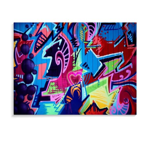 Puzzle Für Erwachsene 1000 Teile Graffiti-Lernspiel Mit Cartoon-Motiv, Kinderspielzeug, Personalisiertes Geschenk, Puzzle 1000 Teile Für Erwachsene Und Kinder (75 × 50 cm) von MIDUNU