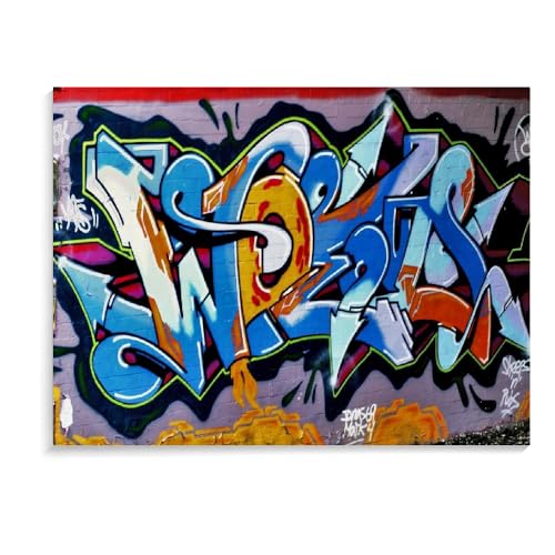 Puzzle Für Erwachsene 1000 Teile Graffiti-Lernspiel Mit Cartoon-Motiv, Kinderspielzeug, Personalisiertes Geschenk, Puzzle 1000 Teile Für Erwachsene Und Kinder (75 × 50 cm) von MIDUNU