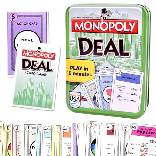 Deal Kartenspiel und Gesellschaftspiel, Monopol-y Brettspiele, Schnelles Spiel Das unterhaltsame Kartenspiel Spiel, Reisespiel-Kartenspiel, für Familien und Kinder ab 7 Jahren - C von MIFKLMV