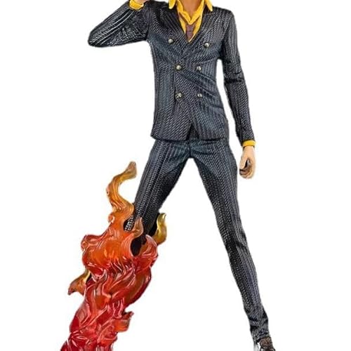 MIFKLMV Anime On-e Pie-ce Sanji Modell, On-e Pie-ce Themen Anime Modell, Super Sammlerstück Anime-Charakter Sanji Statue, PVC Action Figur Sammlerstück, Geeignet für Desktop Dekoration-32cm von MIFKLMV