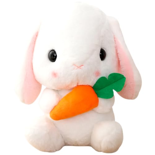 MIFKLMV Bunny Stofftier, Ostern Hase Plüschtier, Puppe Stofftier Plüschtier Kissen Karotte Hase Umarmungskissen Plüsch, Hasen Kissen-Stofftier, für Kinder und Erwachsene Geburtstagsgeschenk (22cm) von MIFKLMV