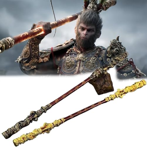 2er-Pack Black Myth: Wu Kong-Spielwaffe Ruyi Golden Cudgel, Pilgerfahrt in den Westen – Peripheres Spielmodell, Monkey King Cudgel, Geschenk von MIGEDY